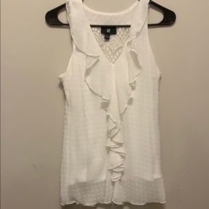 Business casual white blouse